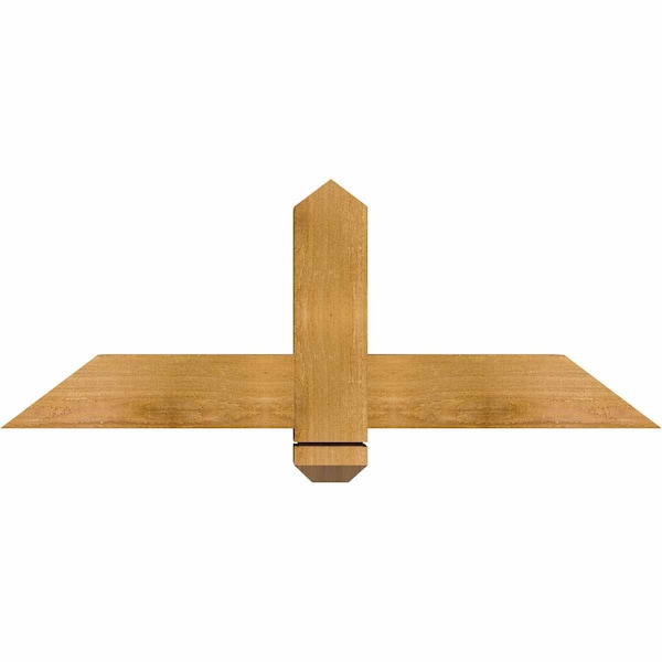 Ekena Millwork Eugene Rough Sawn Timber Gable Bracket, Western Red Cedar, 36"W x 13"H x 4"D x 4"F, 9/12 Pitch GBW036X13X0404EUG00RWR - main